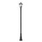 Z-Lite Talbot 3 Light Outdoor Post Mounted Fixture, Black & Clear Beveled 579PHBR-519P-BK - alternate 2
